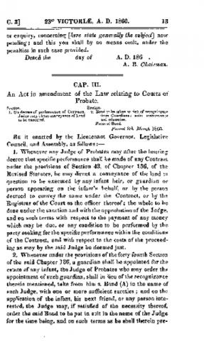 An Act in amendment of the Law relating to Courts of Probate